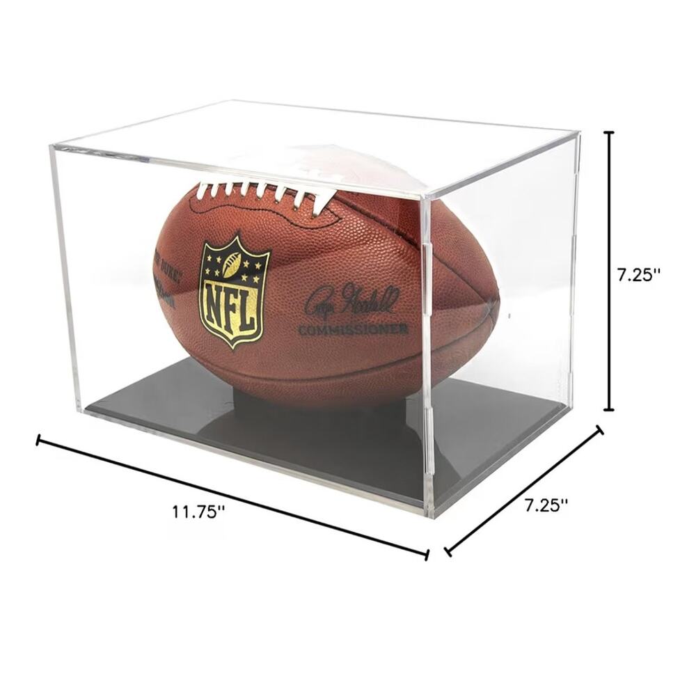 Football Acrylic Display Case  for Memorabilia and Autographed Ball New